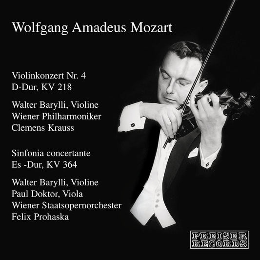 Walter Barylli – Mozart: Violinkonzert Nr. 4 / Sinfonia concertante